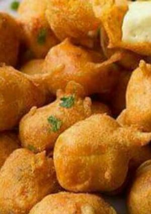 A picture of Paneer pakoda bite.