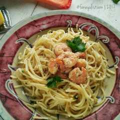 รูปของ Garlic Butter Shrimp Spaghetti