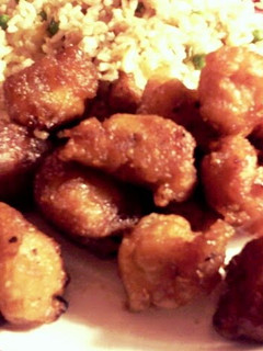A picture of Twisted Orange Chicken.
