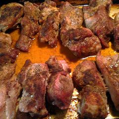 A picture of dry rubbed oven country ribs.