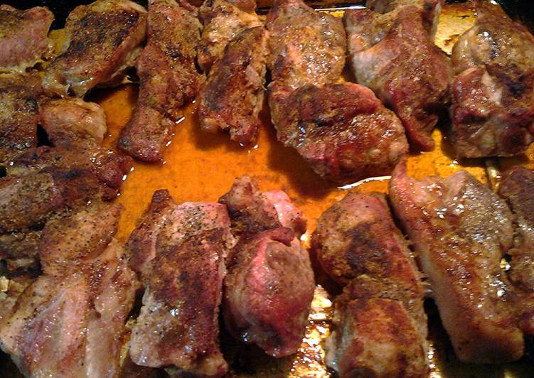 Steps to Prepare Super Quick Homemade dry rubbed oven country ribs