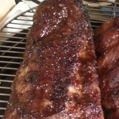 A picture of Teriyaki bbq ribs.