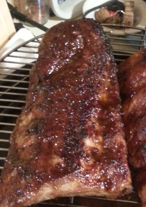 A picture of Teriyaki bbq ribs.