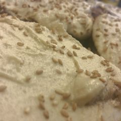 A picture of Hummus Pork Chops.