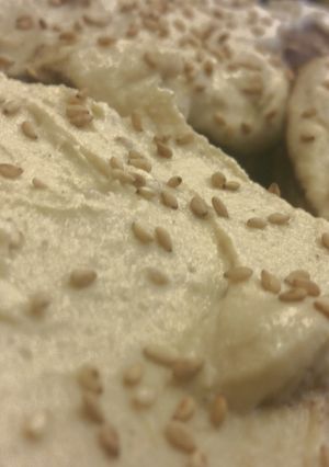 A picture of Hummus Pork Chops.