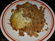 A picture of ground beef casserole
