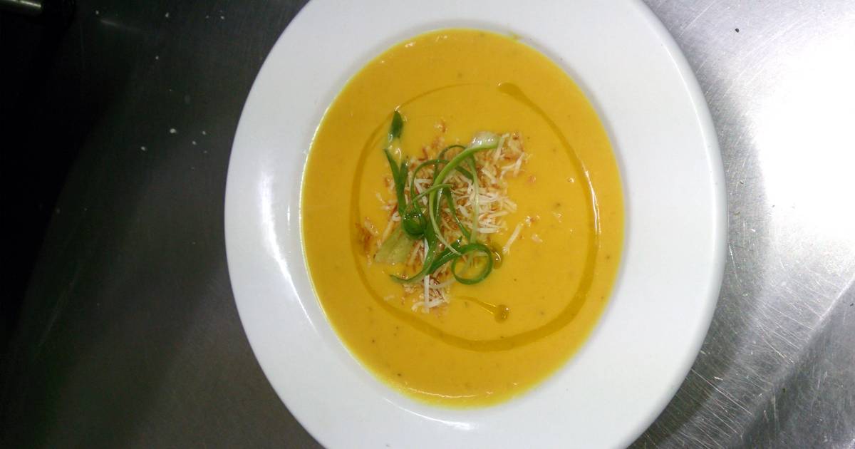 Creamy gingered Kumara (sweet potato) soup with toasted coconut Recipe