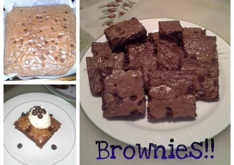 How to Prepare Homemade Chewy Fudge Brownies