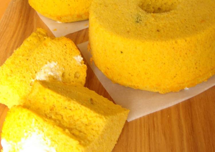 Steps to Prepare Favorite Cream Filled Little Kabocha Squash Chiffon Cakes