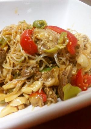 A picture of Our Delicious Korean-style Japchae.