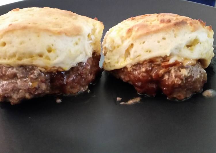 Steps to Prepare Quick Biscuit Topped Burgers