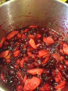 A picture of Cranberry-Blueberry Compote.