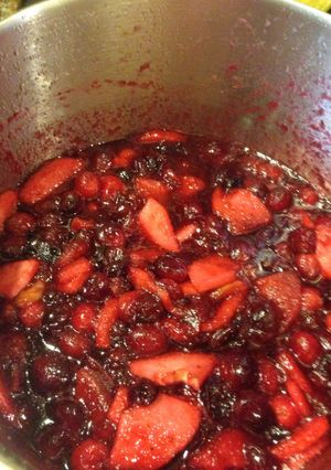 A picture of Cranberry-Blueberry Compote.