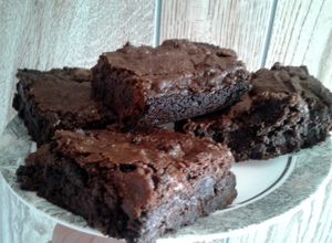 Extreme chocolate brownies A picture of Extreme chocolate brownies.