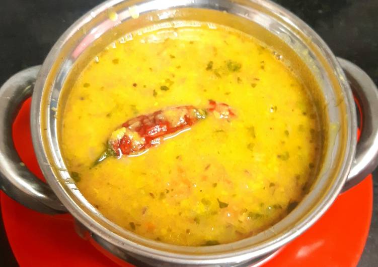 Steps to Make Homemade Dal Tadka fry restaurant style dish