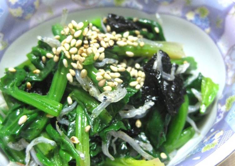 Recipe of Super Quick Homemade Spinach with Nori Seaweed and Tiny Sardines (Namul)