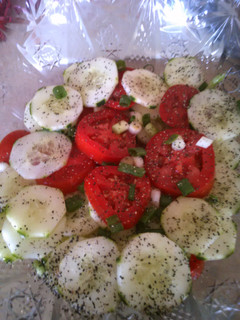 A picture of Cucumber & tomato salad.