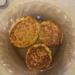 A picture of Cheese pancakes with pumkin.