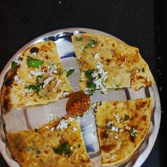 Paneer paratha A picture of Paneer paratha.