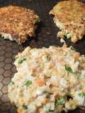 Tortitas de arroz con vegetales