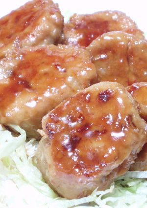 A picture of Fluffy Crispy Lotus Root Chicken Tsukune Patties.