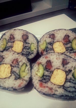 A picture of Sushi mosaic.