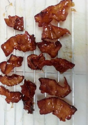 A picture of Kyle's Sweet and Sticky Bacon.