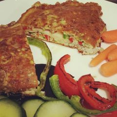 A picture of Honey glazed Turkey Omlet.