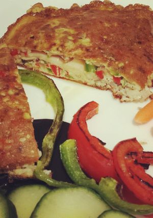 A picture of Honey glazed Turkey Omlet.