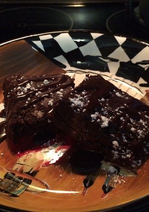 A picture of Flourless Chocolate Rum Cake with Chocolate Rum Glaze.