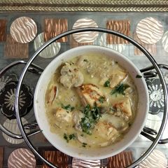 A picture of Garlic mushroom and paneer.