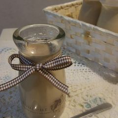 A picture of Milk Coffee Pudding Without Egg Yolks.