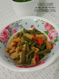 Foto resep Tumis Tempe Kacang Panjang (bumbu iris)