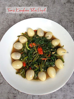 Foto resep Tumis Kangkung Telur Puyuh