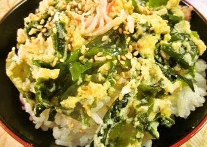 Okara Rice Bowl with Wakame