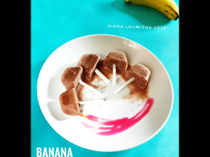 Cara Bikin Banana choco ice cream pop Untuk Pemula