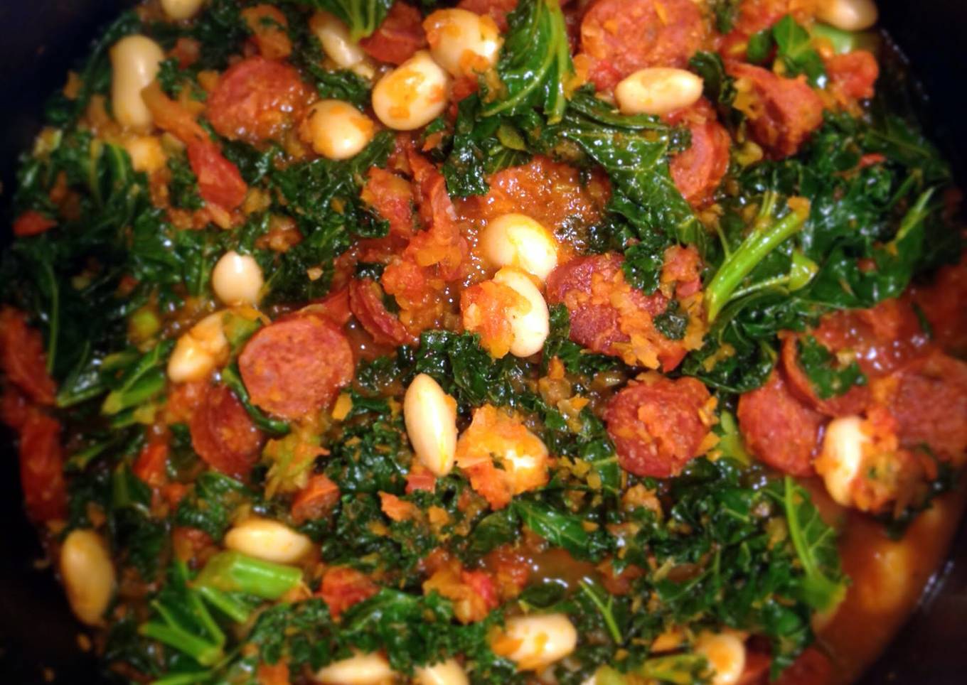 KALE, CHORIZO AND BUTTER BEAN STEW