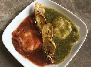 Una foto de Huevos divorciados
