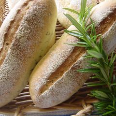 A picture of Mini Baguettes with Parsley and Lemon Using a Bread Maker.