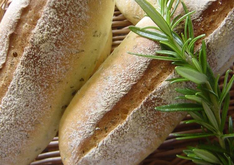 mini baguettes with parsley and lemon using a bread maker recipe main photo