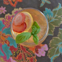 A picture of White Basil Berry Sangria.