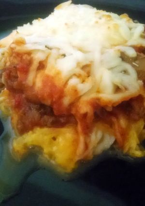A picture of Spaghetti Squash Pie.