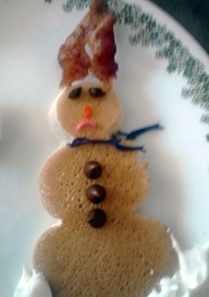 A picture of Snowman Pancakes * christmas *.