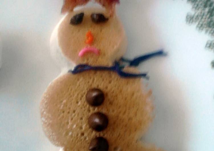 Recipe of Homemade Snowman Pancakes * christmas *