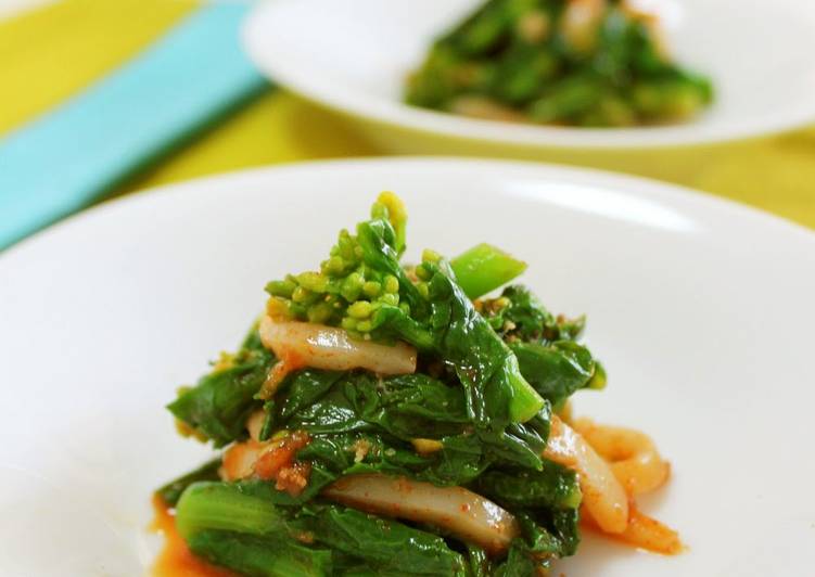 Recipe of Nanohana and Squid with Gochujang