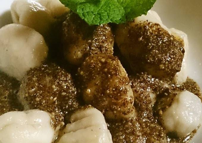 Recipe of Gordon Ramsay Taro Root "Hittsumi" Gnocchi with Sesame Sauce