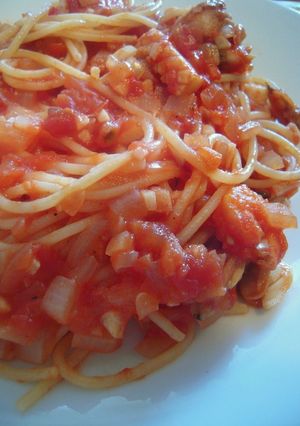 A picture of Spaghetti del Pescatore with Frozen Seafood Mix.