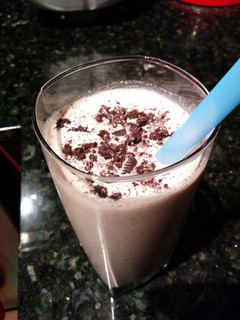 A picture of Spiked Oreo Milkshake with Baileys and Kahlua.