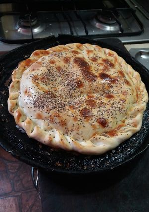 Una foto de Tarta de acelga y carne picada