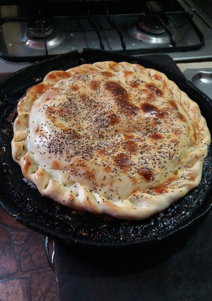 Una foto de Tarta de acelga y carne picada